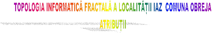 TOPOLOGIA INFORMATICĂ FRACTALĂ A LOCALITĂȚII IAZ  COMUNA OBREJA
ATRIBUȚII
