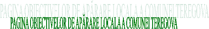PAGINA OBIECTIVELOR DE APĂRARE LOCALA A COMUNEI TEREGOVA