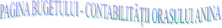 PAGINA BUGETULUI - CONTABILITĂȚII ORASULUI ANINA