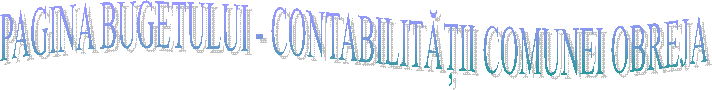 PAGINA BUGETULUI - CONTABILITĂȚII COMUNEI OBREJA