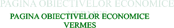 PAGINA OBIECTIVELOR ECONOMICE
VERMES