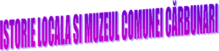 ISTORIE LOCALA SI MUZEUL COMUNEI CĂRBUNARI