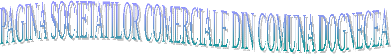 PAGINA SOCIETATILOR COMERCIALE DIN COMUNA DOGNECEA