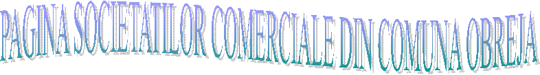 PAGINA SOCIETATILOR COMERCIALE DIN COMUNA OBREJA