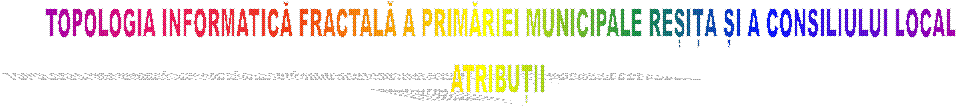 TOPOLOGIA INFORMATICĂ FRACTALĂ A PRIMĂRIEI MUNICIPALE REȘIȚA ȘI A CONSILIULUI LOCAL
ATRIBUȚII 
