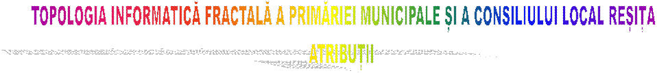 TOPOLOGIA INFORMATICĂ FRACTALĂ A PRIMĂRIEI MUNICIPALE ȘI A CONSILIULUI LOCAL REȘIȚA
ATRIBUȚII 